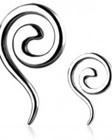Piercing do ucha z ocele - lesklá rozťahovacia špirála - Hrúbka piercingu: 2 mm