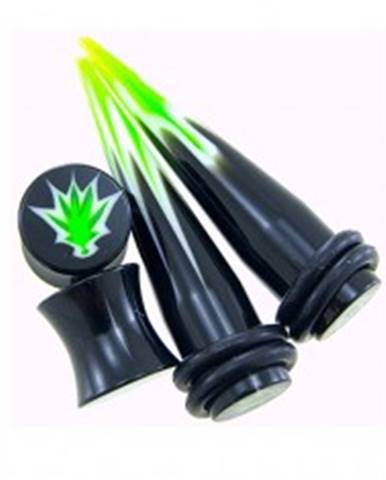 Taper a plug Marihuana - set 2ks plug + 2ks taper - Hrúbka: 10 mm