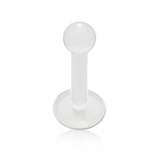 Piercing do brady a pery z priehľadného Bio Flexu, gulička, 3 mm - Hrúbka piercingu: 1,2 mm