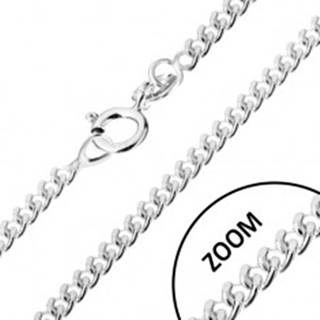 Strieborná 925 retiazka, zatočené okrúhle očká, šírka 1,4 mm, dĺžka 460 mm