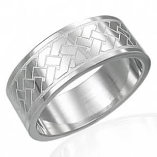 Prsteň z chirurgickej ocele - Keltský pletený vzor - Veľkosť: 54 mm
