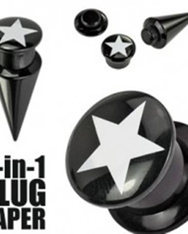 Plug a taper čierny  STAR - Hrúbka: 10 mm